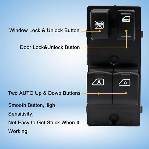 Power Master Window Control Switch Front Left Driver Side Compatible with Nissan Maxima 2009 2010 2011 2022 2013 2014 Replace 25401-9N00E 254019N00E in Kuwait