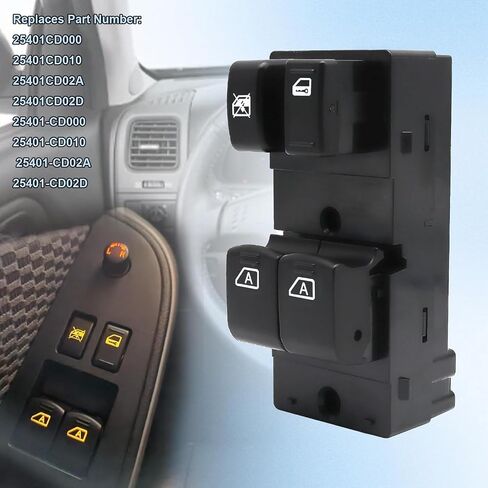 Power Master Window Control Switch Front Left Driver Side Compatible with Nissan Maxima 2009 2010 2011 2022 2013 2014 Replace 25401-9N00E 254019N00E in Kuwait
