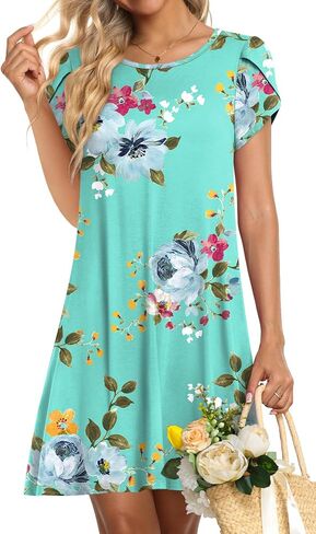 HOTGIFT Women's Summer Cover Ups Dress Loose Soft Cover Up for Swimwear Beach Sundress in Saudi Arabia