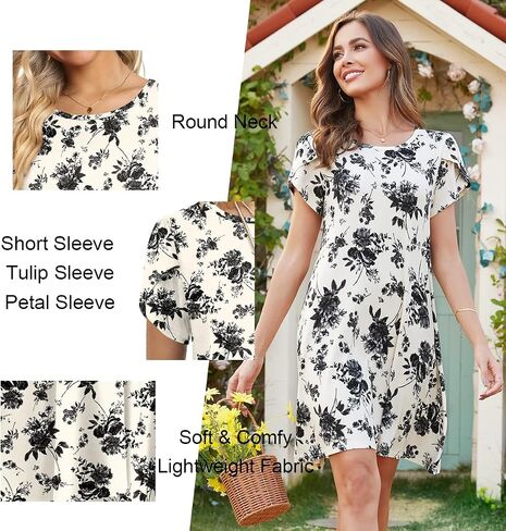 HOTGIFT Women's Summer Cover Ups Dress Loose Soft Cover Up for Swimwear Beach Sundress in Saudi Arabia