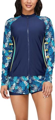 قمصان ملابس السباحة Stratuxx Kaze بأكمام طويلة وواقي من الطفح الجلدي بعامل حماية من الأشعة فوق البنفسجية 50+ حماية من الأشعة فوق البنفسجية للنساء والفتيات المراهقات in Kuwait