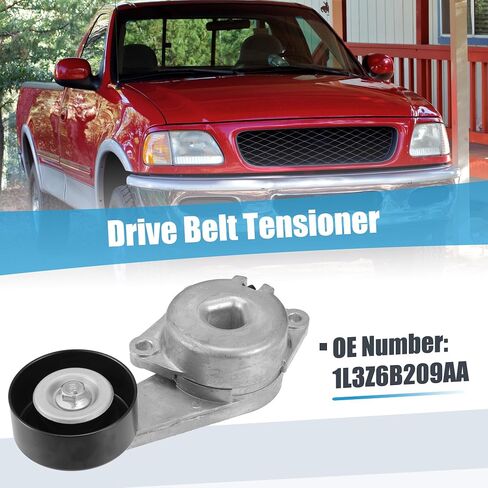 X AUTOHAUX Belt Tensioner Pulley Assembly No.1L3Z6B209AA/F75Z6B209DA for Ford E-150 2003-2014 for Ford E-150 Club Wagon 2003-2005 in Saudi Arabia