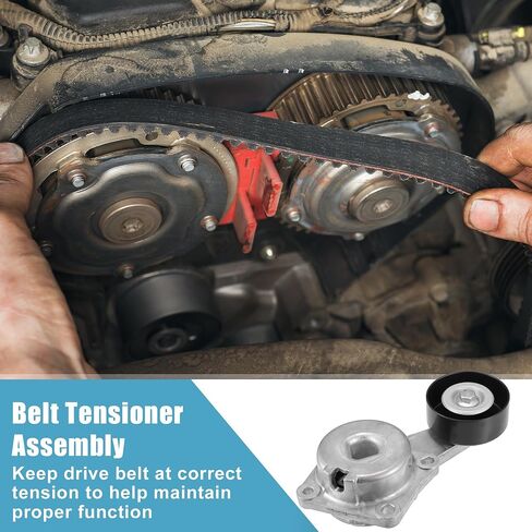 X AUTOHAUX Belt Tensioner Pulley Assembly No.1L3Z6B209AA/F75Z6B209DA for Ford E-150 2003-2014 for Ford E-150 Club Wagon 2003-2005 in Saudi Arabia