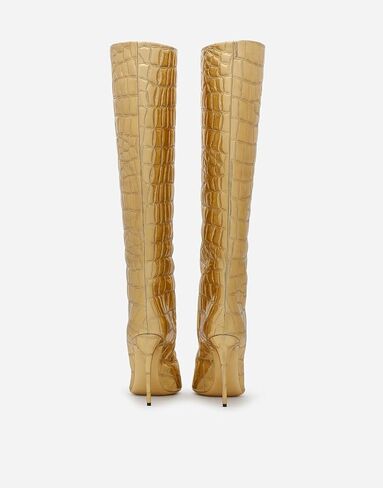 Women's Pointed Toe Knee Thigh High Boots Leopard Print Wide Calf Boots for women Sexy Fashion tall Boots in Kuwait