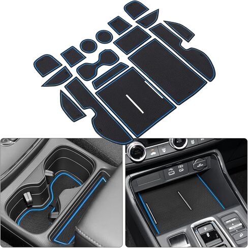 POSAID Center Console Liners for Honda CRV 2023 2024 2025 Cup Holder Insert, Center Mats for CR-V Accessories Non-Slip Anti Dust Interior Mats 17PC Set, Black Trim in Kuwait