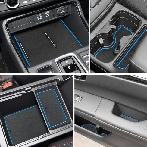 POSAID Center Console Liners for Honda CRV 2023 2024 2025 Cup Holder Insert, Center Mats for CR-V Accessories Non-Slip Anti Dust Interior Mats 17PC Set, Black Trim in Kuwait