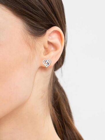 أقراط TANGPOET الرياضية على شكل قلب من الفضة الإسترليني عيار 925، هدايا مجوهرات رياضية للسيدات الشابات لمحبي الرياضة in Kuwait