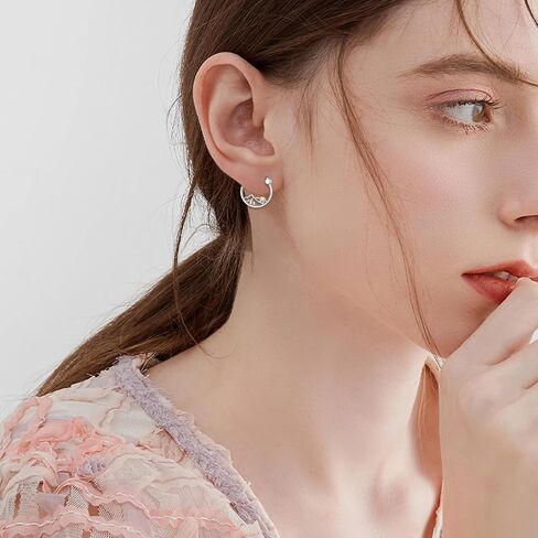 Small Hoop Earrings 925 Sterling Silver Huggie Cute Jewelry Birthday Gifts for Women in Saudi Arabia