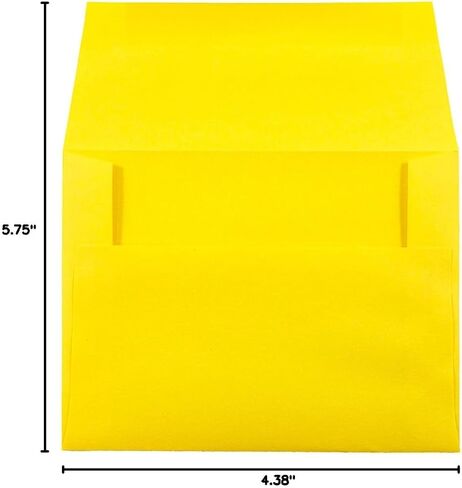 JAM PAPER #10 مظاريف ملونة للأعمال - 4 1/8 × 9 1/2 - أصفر معاد تدويره - 50/عبوة in Kuwait