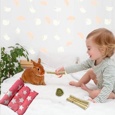 سرير أرنب ناعم قابل للإزالة والغسل مقاس 16.5 × 16.4 بوصة، سرير أرنب سميك وناعم، سرير أرنب قطيفة على الوجهين، وسادة قطنية للاستلقاء، وسادة صغيرة للحيوانات الأليفة in Kuwait