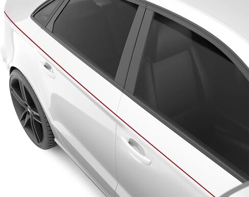 شريط مقلم من الفينيل اللامع باللون الأحمر الداكن 3M 50 - ملصقات خطوط مخططة من الفينيل، مخطط (لفة 1/4 بوصة × 150 قدم) in Kuwait