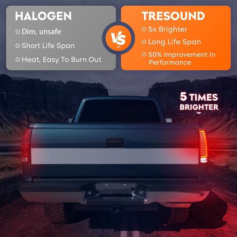 Tresound LED Tail Light for 2019-2023 GMC Sierra 1500, 2020-2023 Sierra 2500 HD 3500 HD w/Factory Incandescent TailLight Model, Not Fit Factory LED Tail Light and 2019 Sierra 1500 Limited Model in Saudi Arabia
