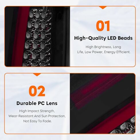 Tresound LED Tail Light for 2019-2023 GMC Sierra 1500, 2020-2023 Sierra 2500 HD 3500 HD w/Factory Incandescent TailLight Model, Not Fit Factory LED Tail Light and 2019 Sierra 1500 Limited Model in Saudi Arabia