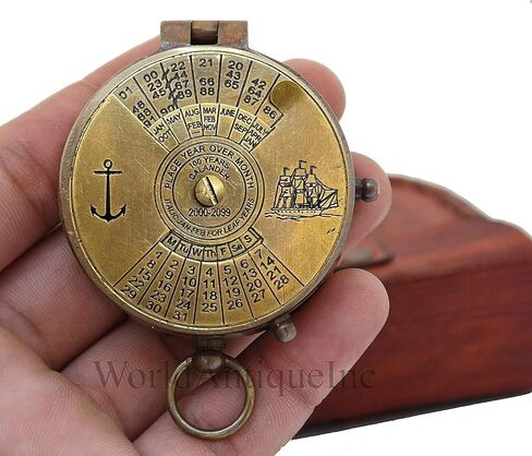 Engraved Brass Compass- Personalized Sundial Compass, Viking Compass Gift to Her, Gift for My Husband My Boyfriend Fathers Mothers, Valentines in Kuwait