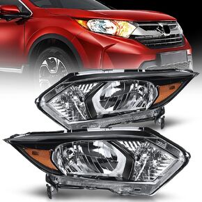 Nilight Headlight Assembly Compatible with 2016 2017 2018 Honda HRV HR-V Black Housing Amber Reflector Clear Lens Headlights Assembly Replacement Driver and Passenger Side