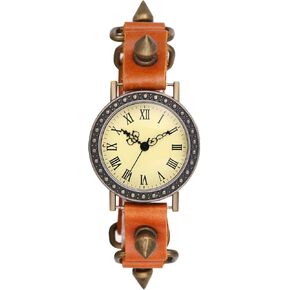 Avaner Women's Vintage Leather Watches: Retro Bronze Analog Quartz Gothic Bracelet Wrist Watches