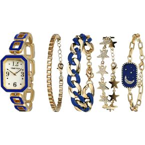 Women's Rectangle Watch and Bracelet Set, Women's Bracelet Watch Set，Gifts for Women