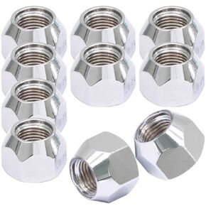 10Pcs 1/2-20 Inch Trailer Lug Nuts 509 Tire Lugs Wheel Nuts Wheel Trailer Lugs 1/2 20 Open End Lug Nuts for Trailers Tire Wheel