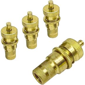 4Pack Tire Deflator 6-30 PSI Adjustable Tire Deflator Valve Brass Kit for Car, Truck, Motorcycle, and ATV Tires Accessories
