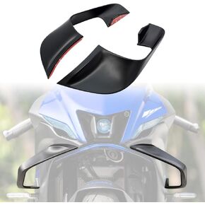 MANCANL Motorcycle Winglet Fairings for Yamaha YZF-R7 (2021-2024) - Spoiler Wing for Yamaha R7 Winglets, Durable ABS Plastic Easy Installation of Yamaha R7 Fairings (Bright Black Carbon Fiber)