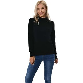 سترة نسائية 100% من الكشمير الخالص بأكمام طويلة ورقبة وهمية in Kuwait