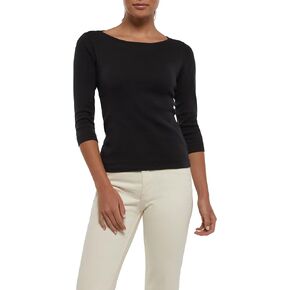 Three Dots Women's 3/4 Sleeve Top
