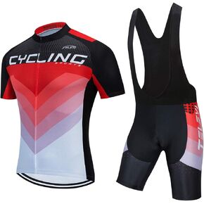 Men's Cycling Jersey Set, Summer Mountain Bike Clothing Short Sleeved Riding Jerseys