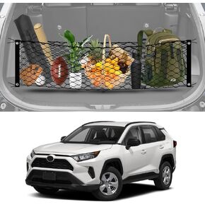 FIILINES Trunk Mesh Cargo Net for Toyota RAV4 2019-2024, Envelope Style Cargo Net for Toyota RAV4 Accessories, Premium Rear Trunk Organizers and Storage Cargo Net