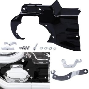 Engine Transmission Interface Cover Trim Compatible with 2007-2017 Harley Heritage Softail Classic Slim Standard Deluxe (Chrome)