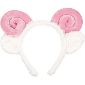 Amosfun Sheep Headband with Sheep Horns And Ears Animal Sheep Costume Accessories for Christmas Halloween Cosplay Farmhouse Themed Birthday Party