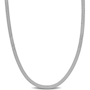 Italian 925 Sterling Silver Herringbone Chain Necklace - for Men & Women - Available in Silver, Yellow Gold Plated Sterling Silver - in Various Widths - Versatile Lengths: 16in, 18in, 20in, 22in, 24in