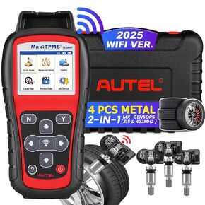 Autel MaxiTPMS TS508WF Kit TPMS Tool, 2025 New TPMS Relearn Tool with 4PCS 315+433MHz Sensors, Updated of Autel TS408/TS508, Top TPMS Scanner for TPMS Reset/Activation/Program, Program MX-Sensors