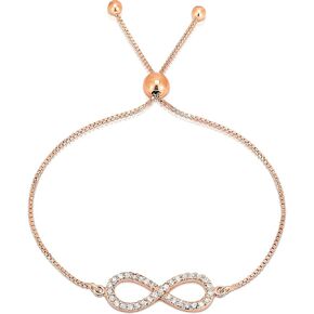 أساور إنفينيتي من الفضة الإسترليني قابلة للتعديل للنساء - أساور سلسلة تشيكوسلوفاكيا قابلة للتعديل للنساء، أساور بولو سلايدر بثلاثة ألوان in Kuwait