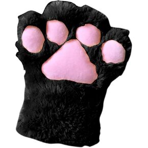 1 Pc Women Girls Cute Cat Paw Fingerless Faux Fur Plush Glove for Cosplay