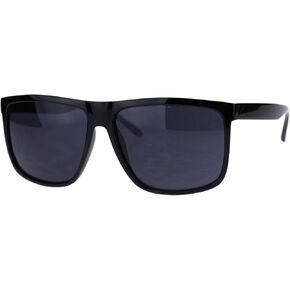 Juicy Orange Dark Black Lens Men's Sunglasses Classic Square Frame Black