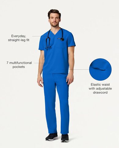 Jaanuu Rhodes Men's 7-Pocket Straight Leg Scrub Pant in Saudi Arabia