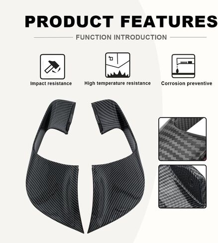Fairings Fairings للدراجات النارية من MANCANL لـ Yamaha YZF-R7 (2021-2024) - جناح سبويلر لأجنحة Yamaha R7، بلاستيك ABS متين سهل التركيب لأجنحة Yamaha R7 (ألياف الكربون السوداء الساطعة) in Kuwait