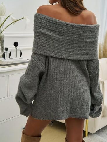 Women's 2025 Trendy Fall Off Shoulder Oversized Sweaters Casual Loose Long Sleeve Slouchy Pullover Tops Y2k Clothes in Saudi Arabia