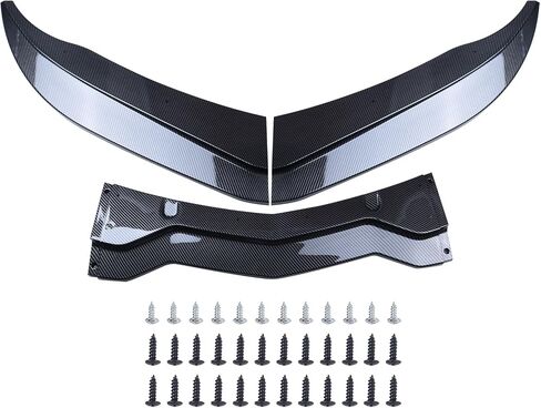 حافة ممتصة للصدمات الأمامية تناسب 2014-2019 Chevy Corvette C7 Z06 & Grand Sport Splitter Spoiler Diffuser Guard Wing Body Kit Air Dam Corvette C7 Accessories #22922352 (ألياف الكربون اللامعة) in Saudi Arabia