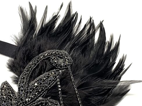 1920s Women Feather Flapper Vintage Headpiece Roaring 20s Great Gatsby Headband (C) in Kuwait