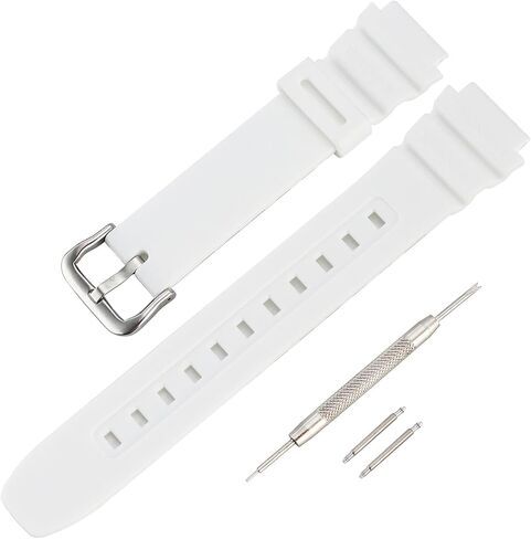 Resin Strap Compatible with Casio AE-1200WH/1100 SGW-300/400 MRW-200 W218H Watch Band Men's Women's Replacement Black Rubber Wristwatch Bracelet in Kuwait