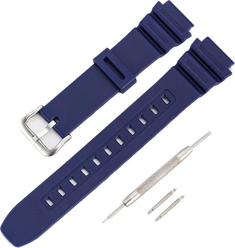 Resin Strap Compatible with Casio AE-1200WH/1100 SGW-300/400 MRW-200 W218H Watch Band Men's Women's Replacement Black Rubber Wristwatch Bracelet in Kuwait