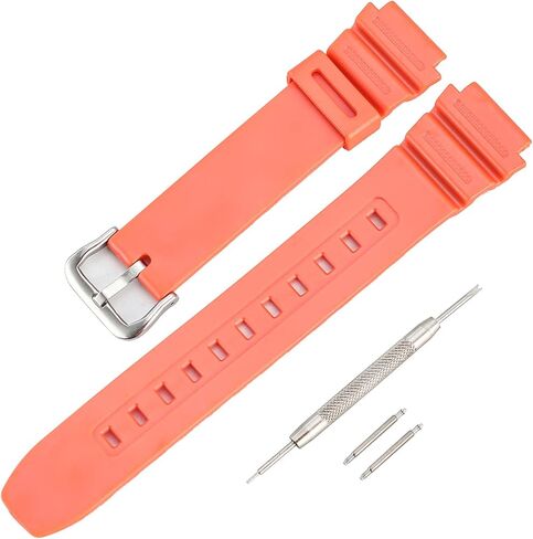 Resin Strap Compatible with Casio AE-1200WH/1100 SGW-300/400 MRW-200 W218H Watch Band Men's Women's Replacement Black Rubber Wristwatch Bracelet in Kuwait