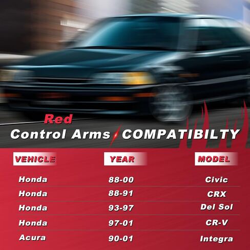 طقم ذراع الحدبة الخلفي العلوي القابل للتعديل من قطعتين متوافق مع Honda Civic 88-00 وIntegra 94-01 EK EG، أذرع التحكم في الحدبة in Saudi Arabia