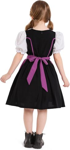 FYMNSI Oktoberfest Costume for Girls Kids Teens Traditional German Bavarian Dirndl Dress with Maid Apron Halloween Outfit in Kuwait