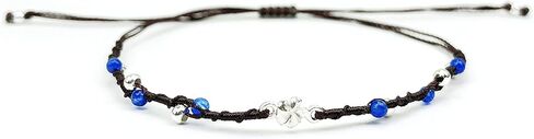 Same Mind Plumeria Silver Gemstone Daily Layered Wish Thread Couple Bracelet 10 inches in Saudi Arabia