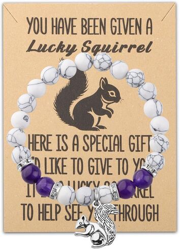 BLEOUK Squirrel Bracelet Squirrel Lover Jewelry Good Luck Squirrel Charm Bracelet Squirrel Friendship Bracelet in Kuwait