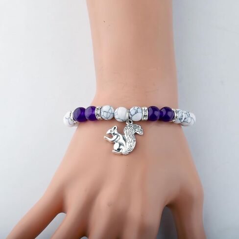 BLEOUK Squirrel Bracelet Squirrel Lover Jewelry Good Luck Squirrel Charm Bracelet Squirrel Friendship Bracelet in Kuwait