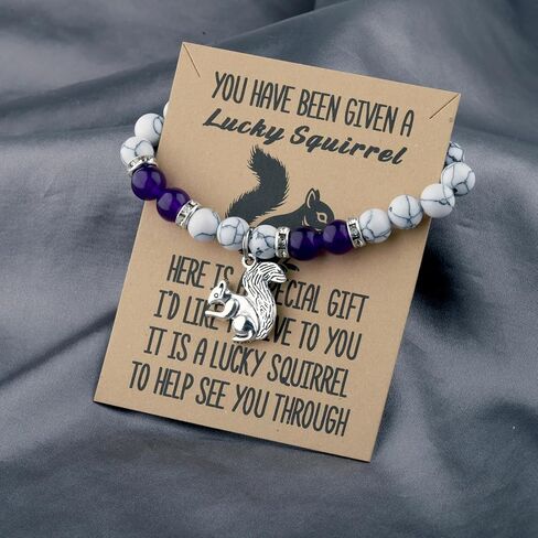BLEOUK Squirrel Bracelet Squirrel Lover Jewelry Good Luck Squirrel Charm Bracelet Squirrel Friendship Bracelet in Kuwait