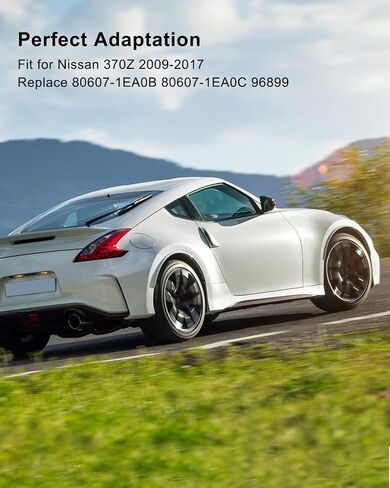 TIKSCIENCE Exterior Door Handle Assembly Front Right Passenger Side Fit for Nissan 370Z 2009-2017 Replace 96900 80606-1EA0B 80606-1EA0C, Silver in Kuwait